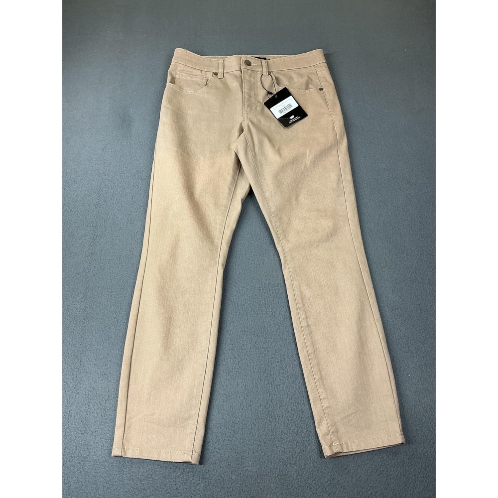 UNDER 5'10 Jeans Mens 28x26 Beige Skinny Slim Stretch Denim Cotton Blend